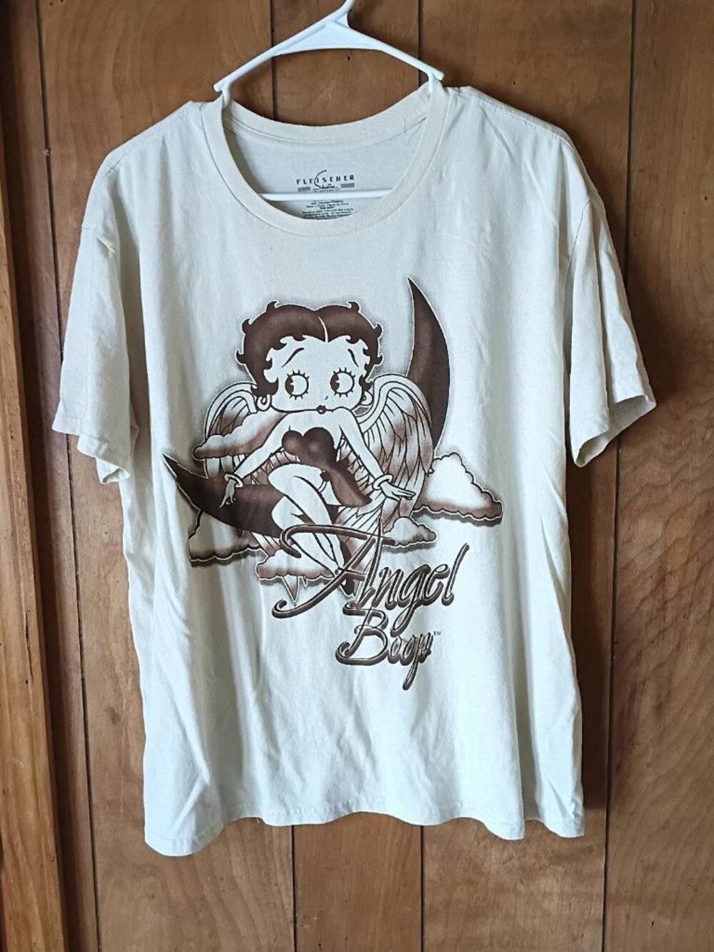 Fleischer Studios Betty Boop Angel T-Shirt Women’s XL Graphic Tee Cotton Blend